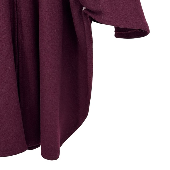 *Womens Vintage 1990’s My Maine Bag Bangor Maine 1 Size Maroon 100% Wool Poncho - Picture 6 of 14
